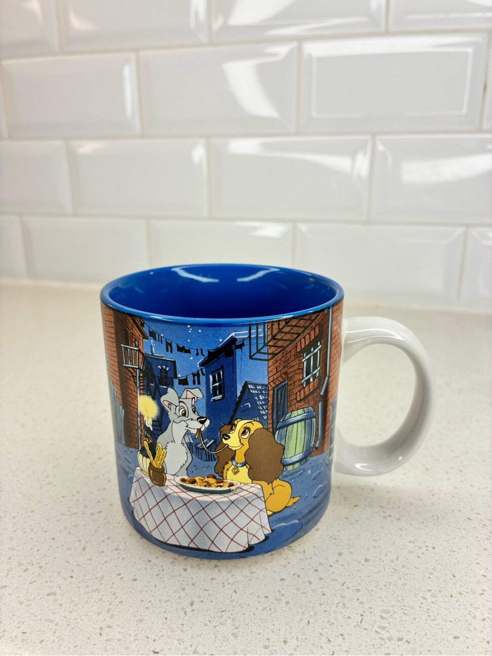 RARE 1990's Disney Store Lady and the Tramp Collectible Coffee Cup Tea Mug